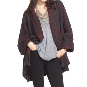 Free People Windowpane Cardigan Xs/S